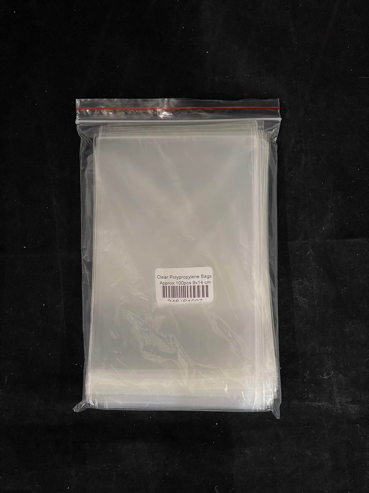 Clear Polypropylene Bags 9x14cm (100 pcs)
