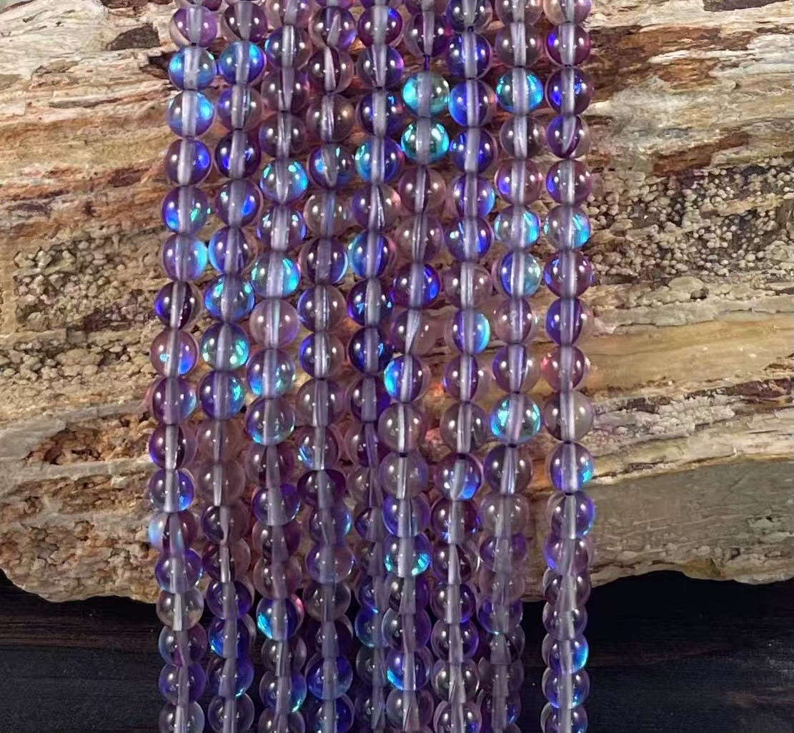 Mermaid Glass Beads aka Mystic Aura Quartz Round 6mm 8mm