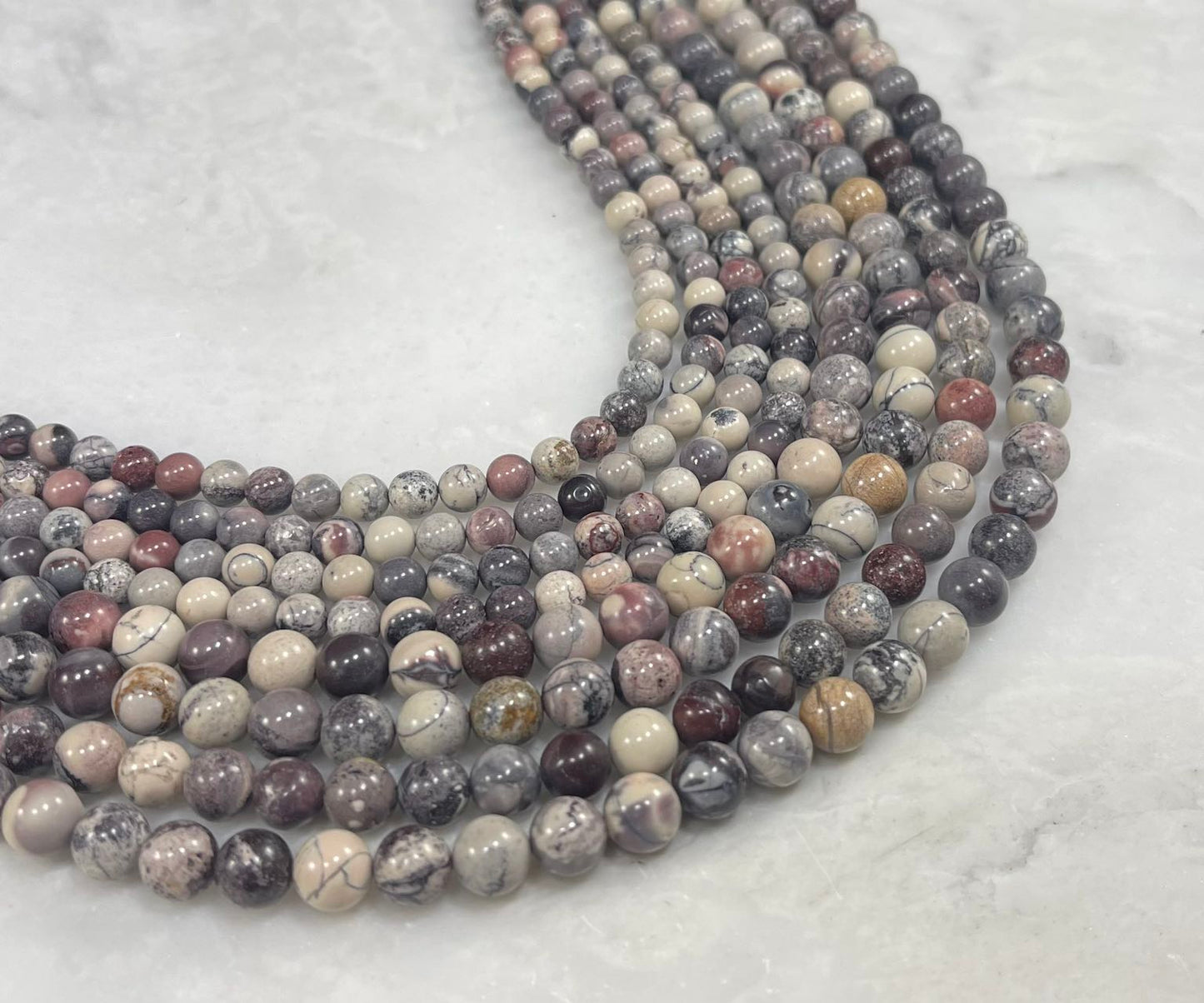 Porcelain Jasper Round 6mm 8mm