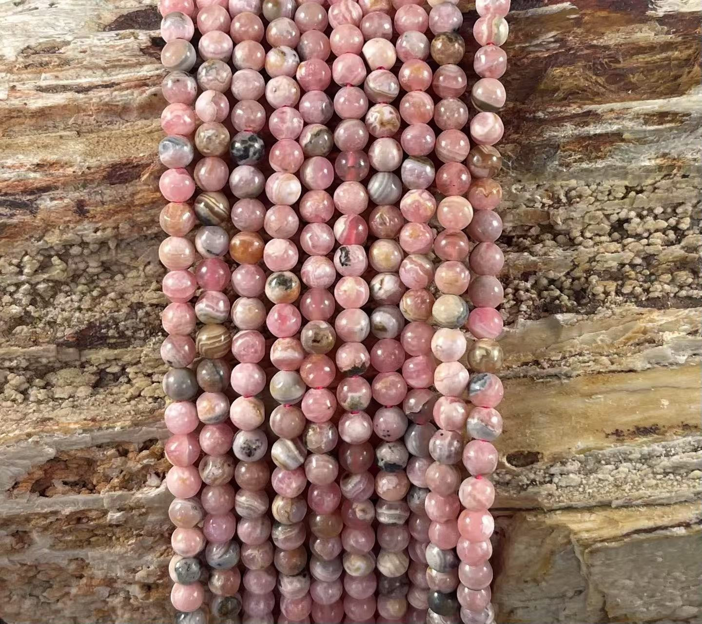 Rhodochrosite Round 4mm