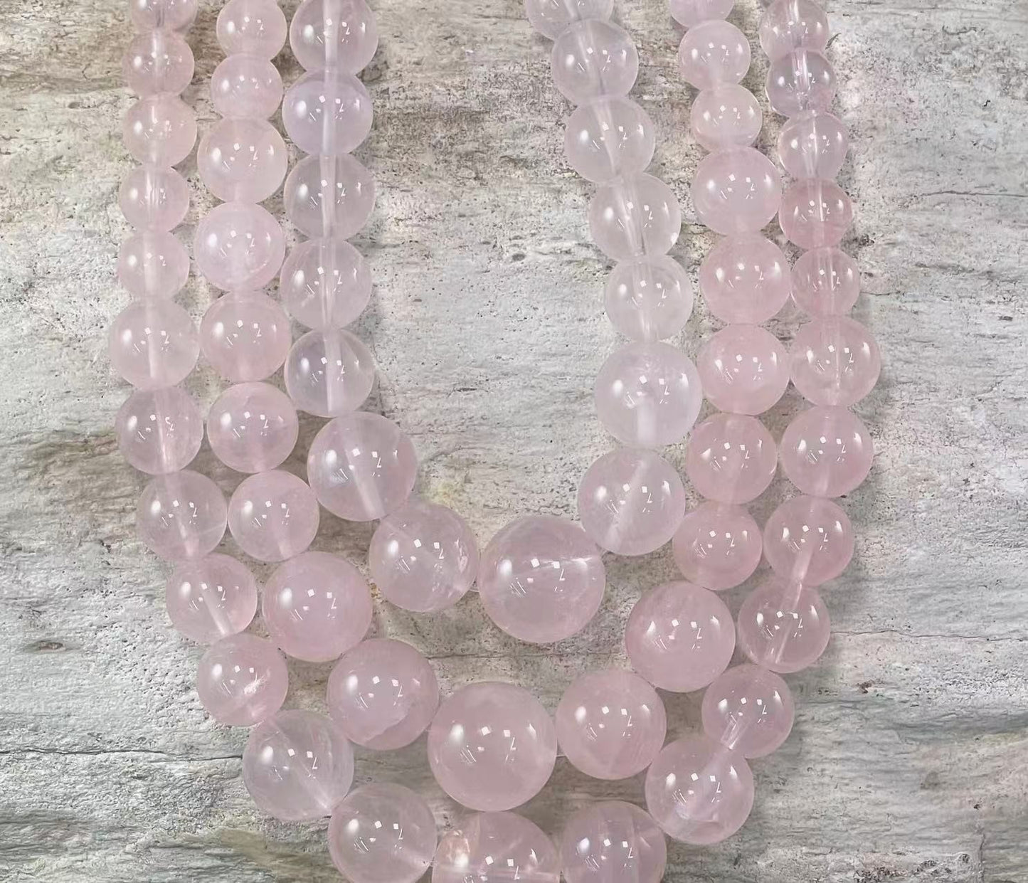 Rose Quartz Graduated Round 6-15mm