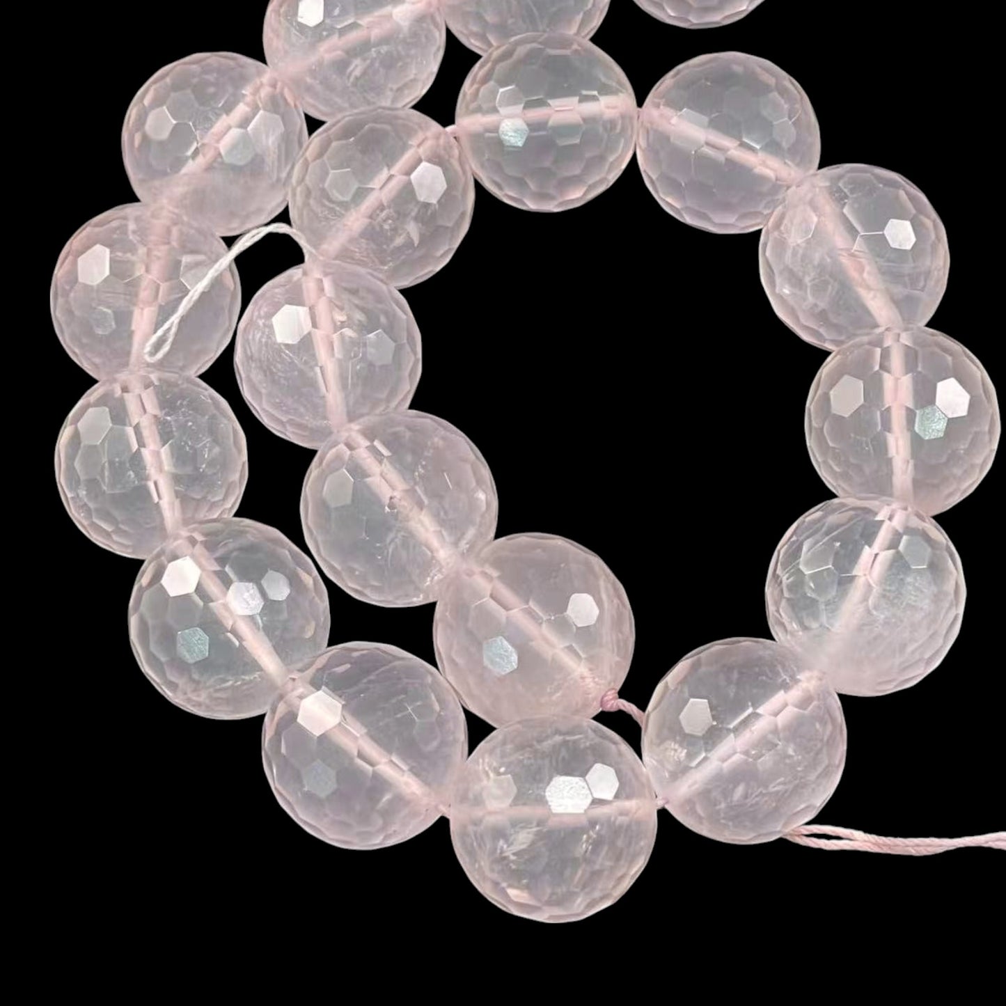 Natural Rose Quartz, Faceted Round A+ Grade, 20mm Rare Size