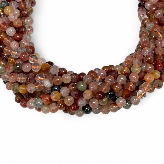 Mix Rutilated Quartz Round 6mm 8mm