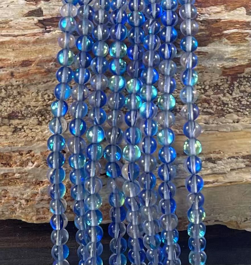 Mermaid Glass Beads aka Mystic Aura Quartz Round 6mm 8mm
