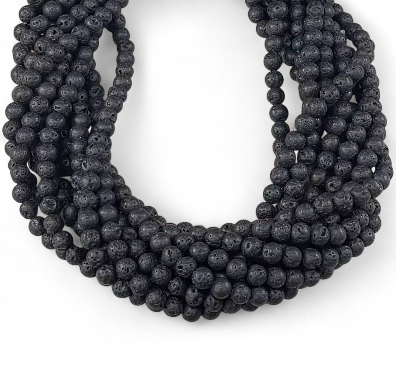 Black Lava Stone Round