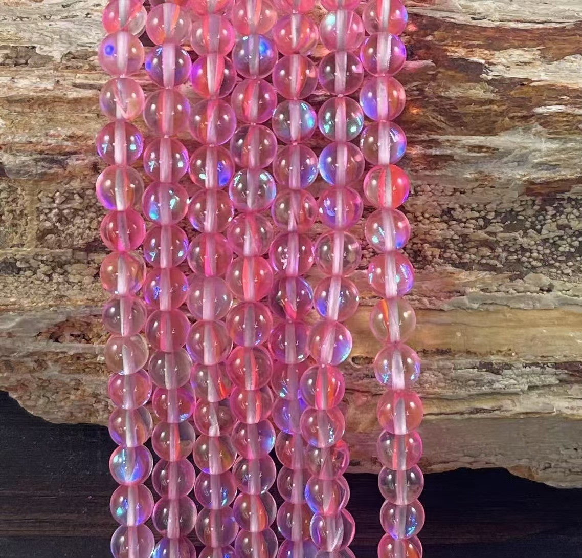 Mermaid Glass Beads aka Mystic Aura Quartz Round 6mm 8mm