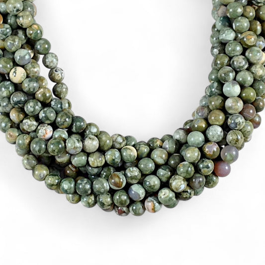 Green Rhyolite aka Rainforest Jasper Round