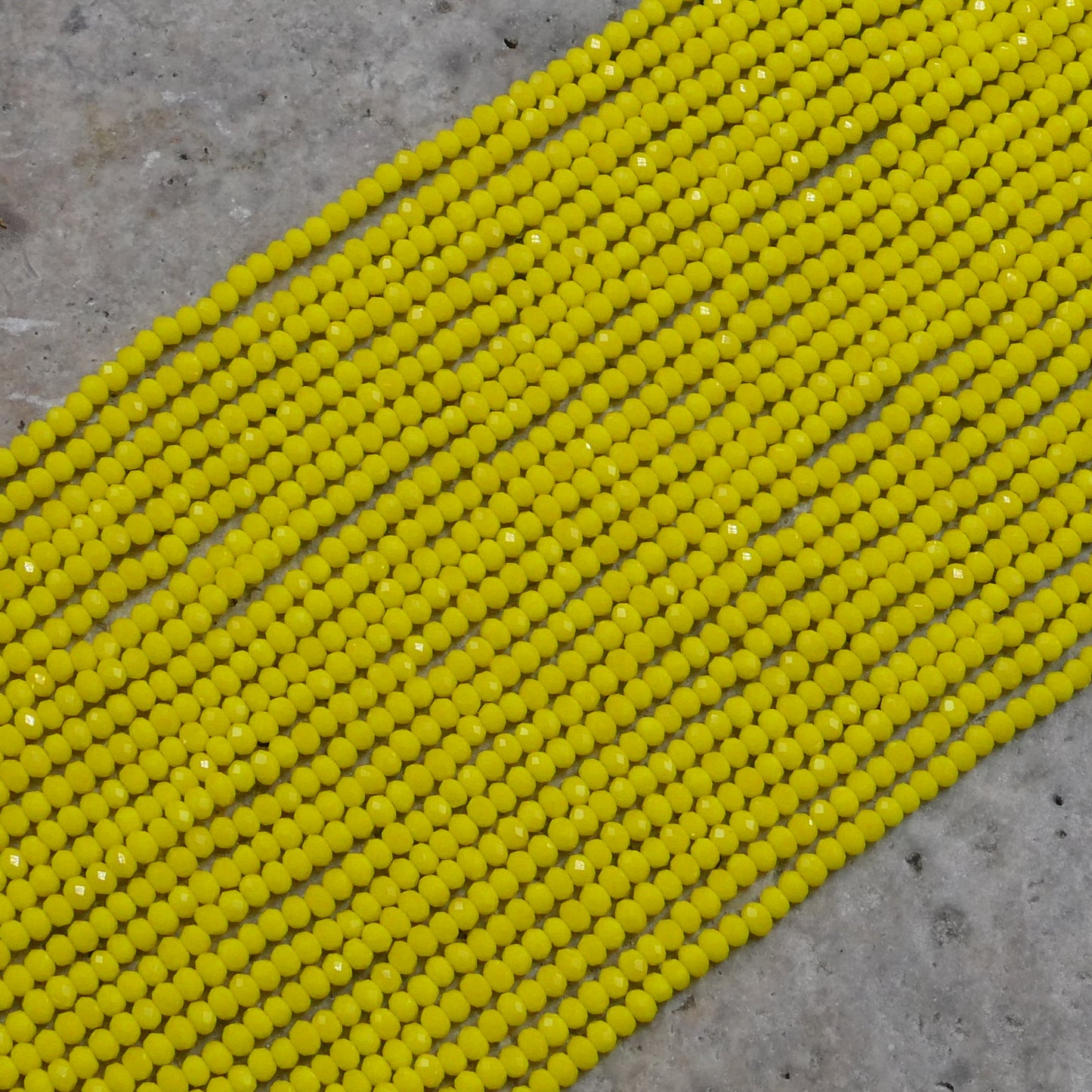 Crystal Rondelle Neon Yellow, 2mm 4mm 6mm 8mm