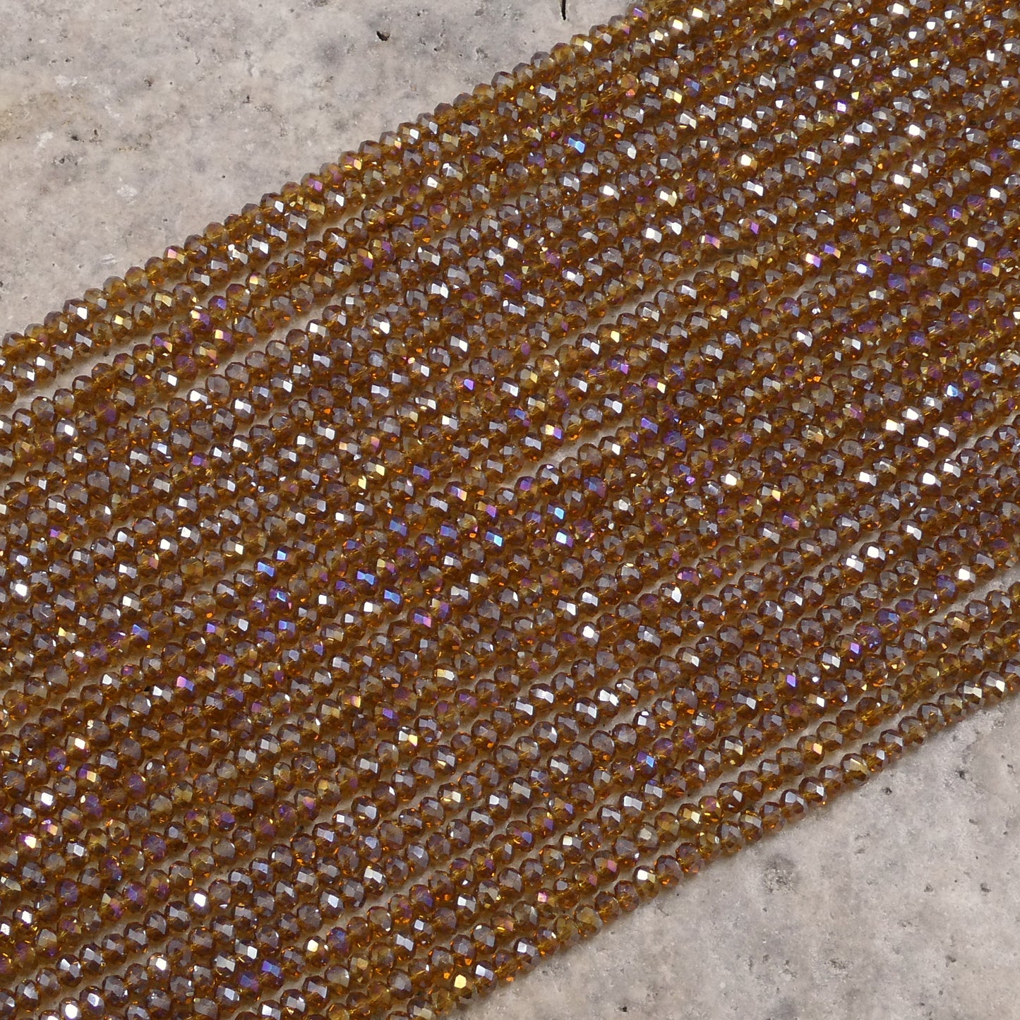 Crystal Rondelle Smoked Topaz AB, 2mm 4mm 6mm 8mm