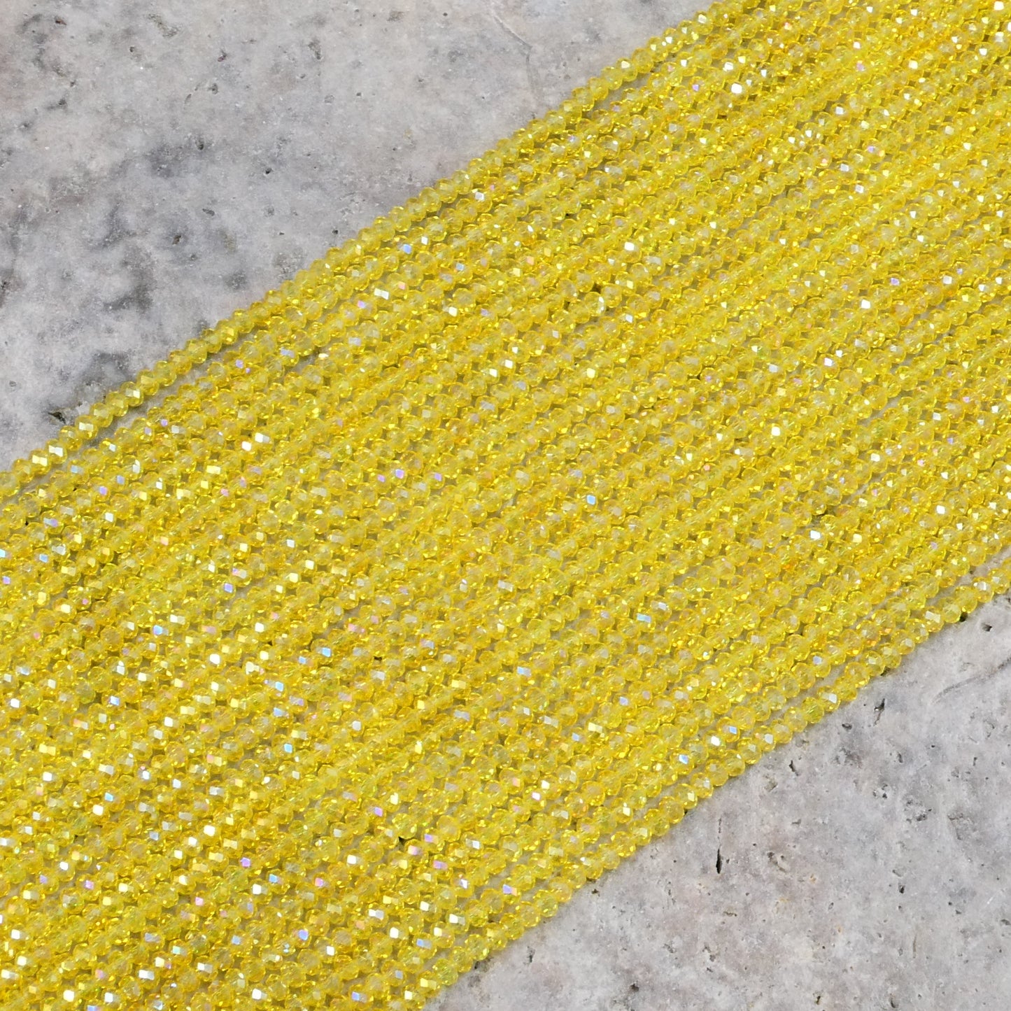 Crystal Faceted Rondelle Sunflower AB, 2mm 4mm 6mm 8mm