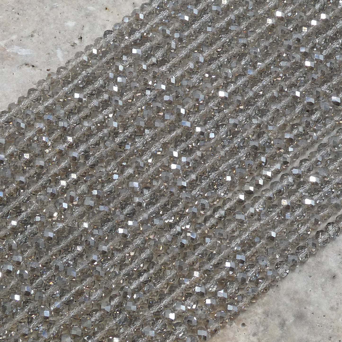 Crystal Rondelle Black Diamond AB, 2mm 4mm 6mm 8mm
