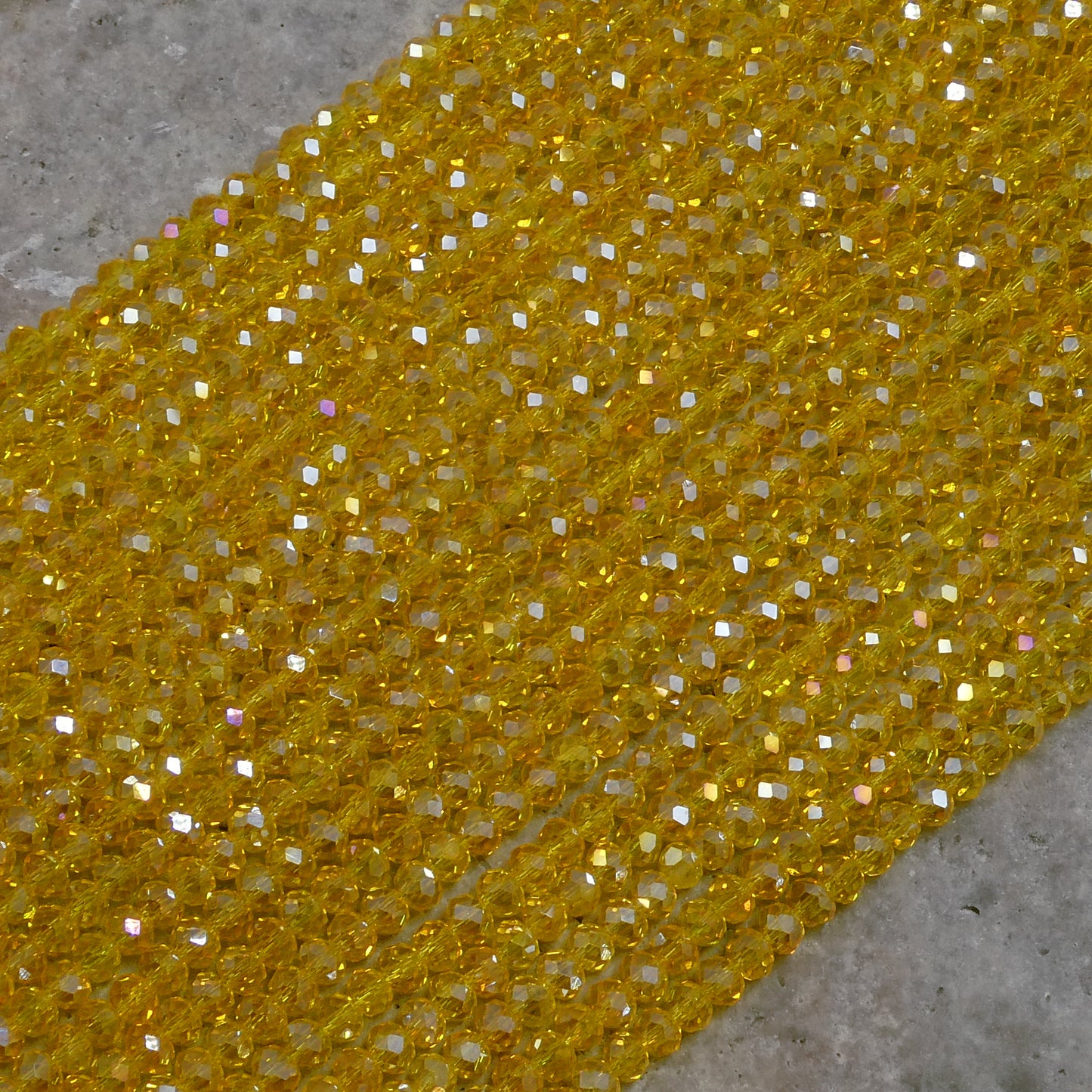 Crystal Faceted Rondelle Sunflower AB, 2mm 4mm 6mm 8mm
