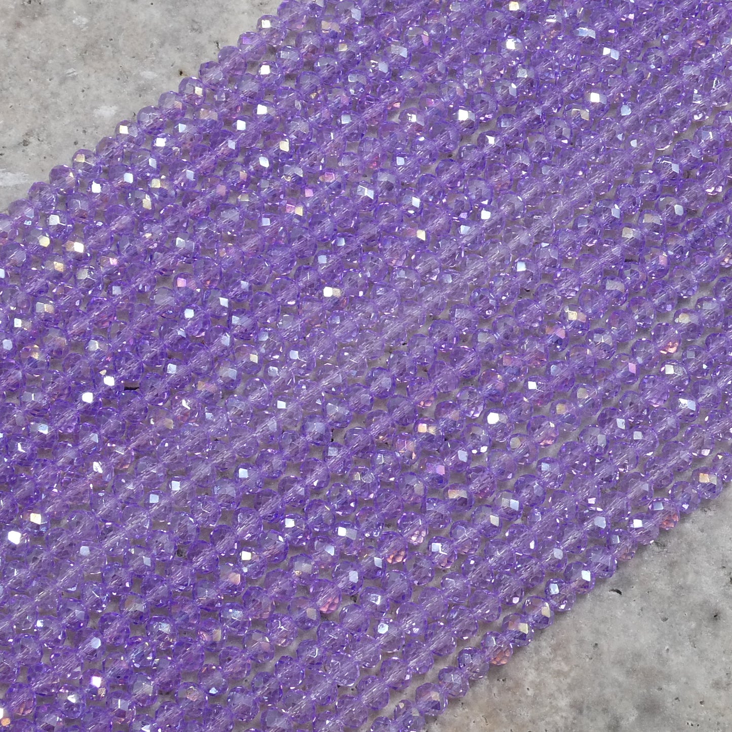Crystal Faceted Rondelle Violet AB, 2mm 4mm 6mm 8mm