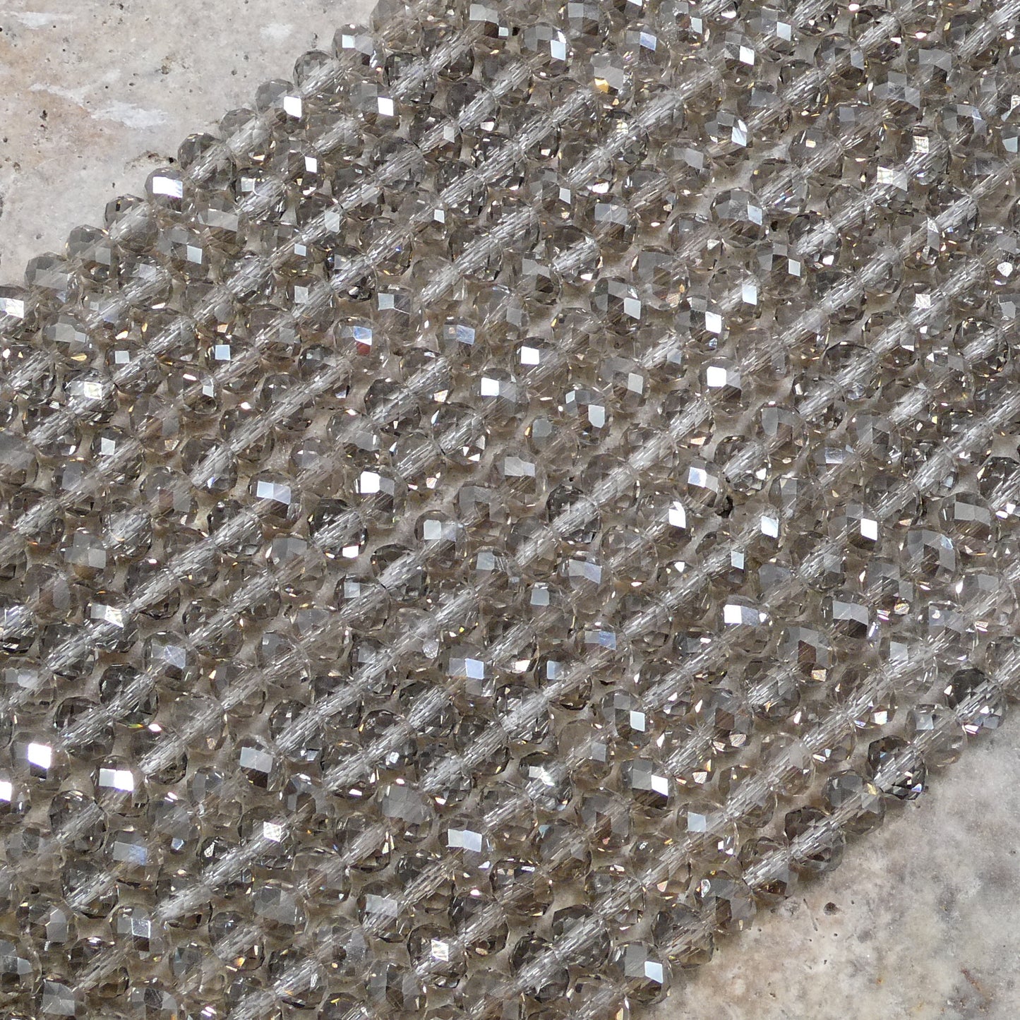 Crystal Rondelle Black Diamond AB, 2mm 4mm 6mm 8mm
