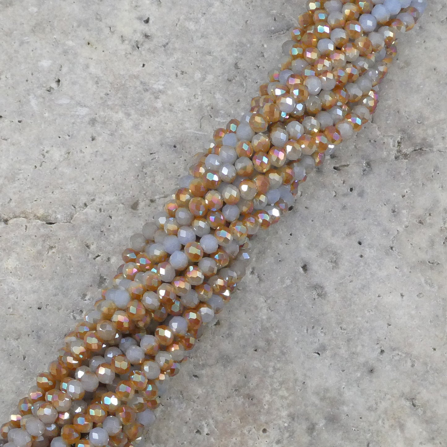 Crystal Rondelle Metallic Charcoal, 2mm 4mm 6mm 8mm