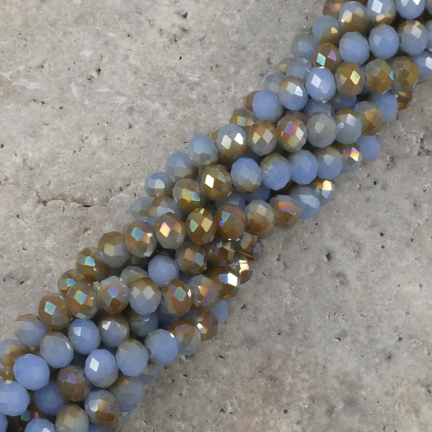 Crystal Faceted Rondelle Metallic Charcoal, 2mm 4mm 6mm 8mm