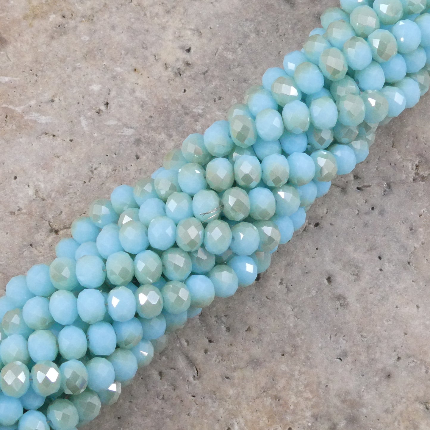 Crystal Rondelle Metallic Turquoise & Brown, 2mm 4mm 6mm 8mm