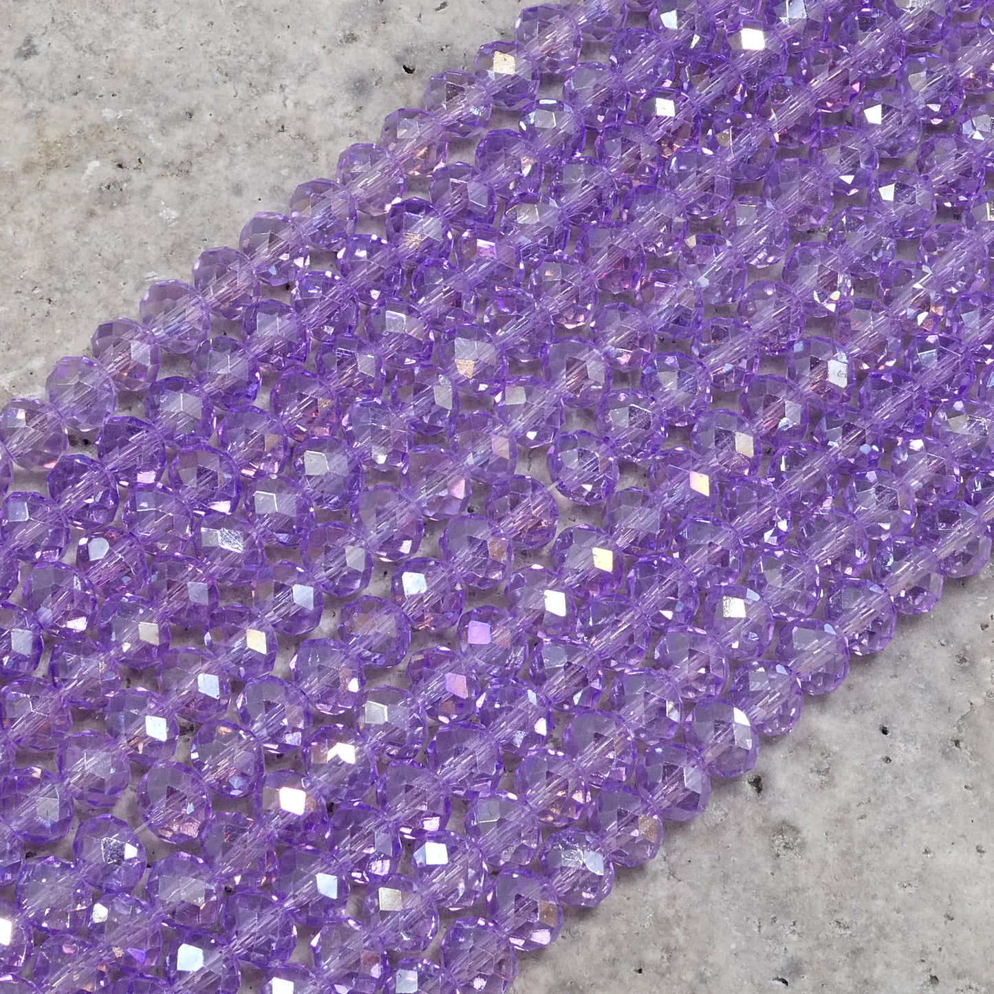 Crystal Faceted Rondelle Violet AB, 2mm 4mm 6mm 8mm