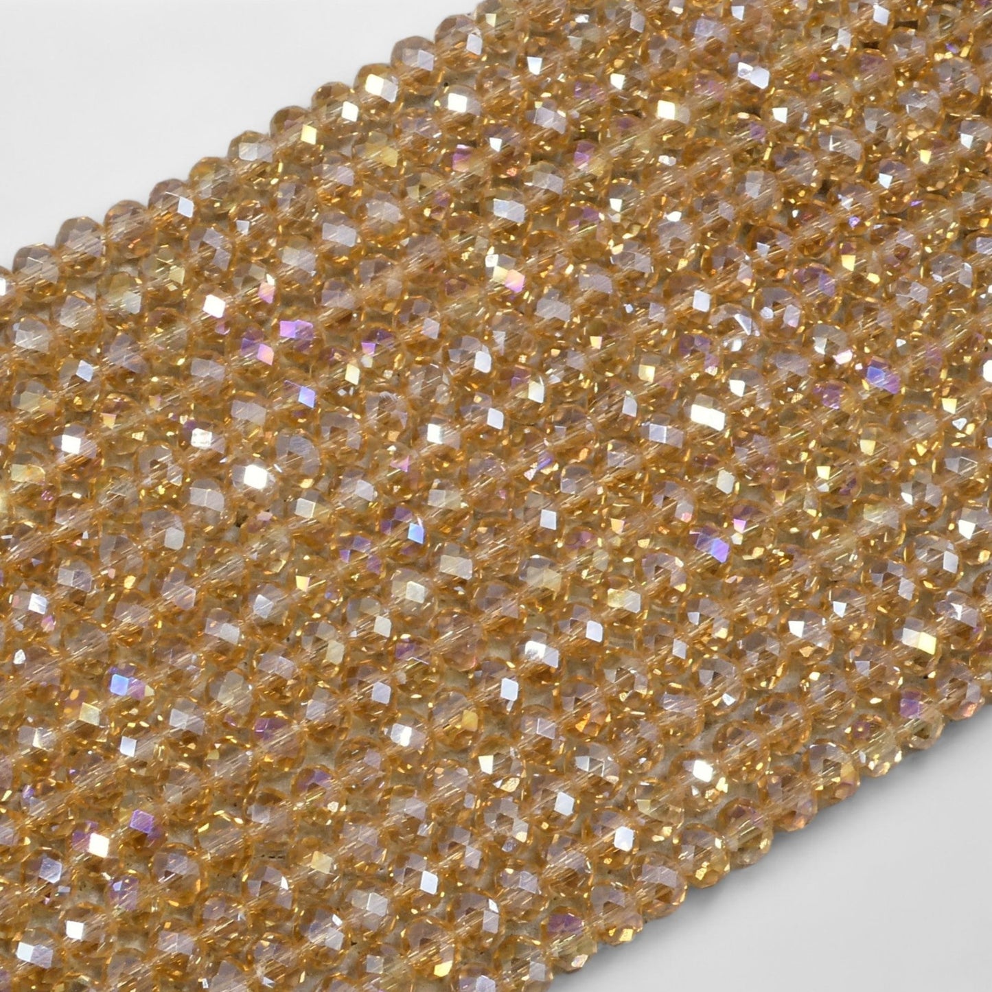 Crystal Rondelle Light Colorado Topaz AB, 2mm 4mm 6mm 8mm