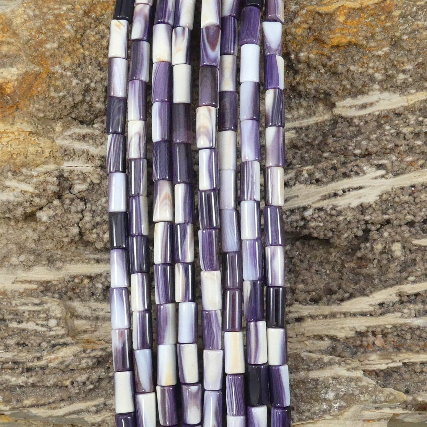 Wampum Quahog Shell Tubes, Grade A