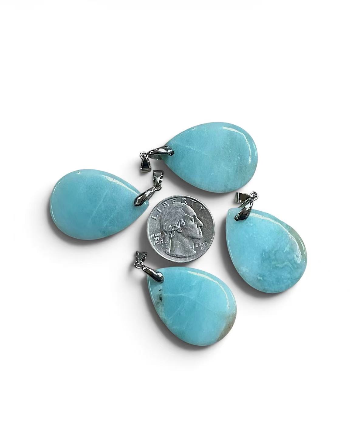 Amazonite Small Teardrop Shape Pendant, 25x34mm