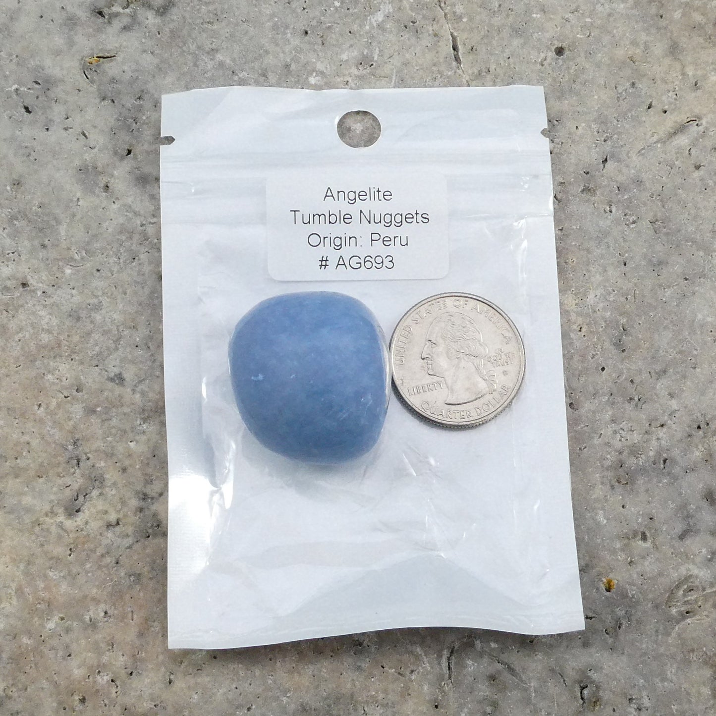 Angelite Tumble Nuggets 25-30x35-40mm Approx. (1 pc)