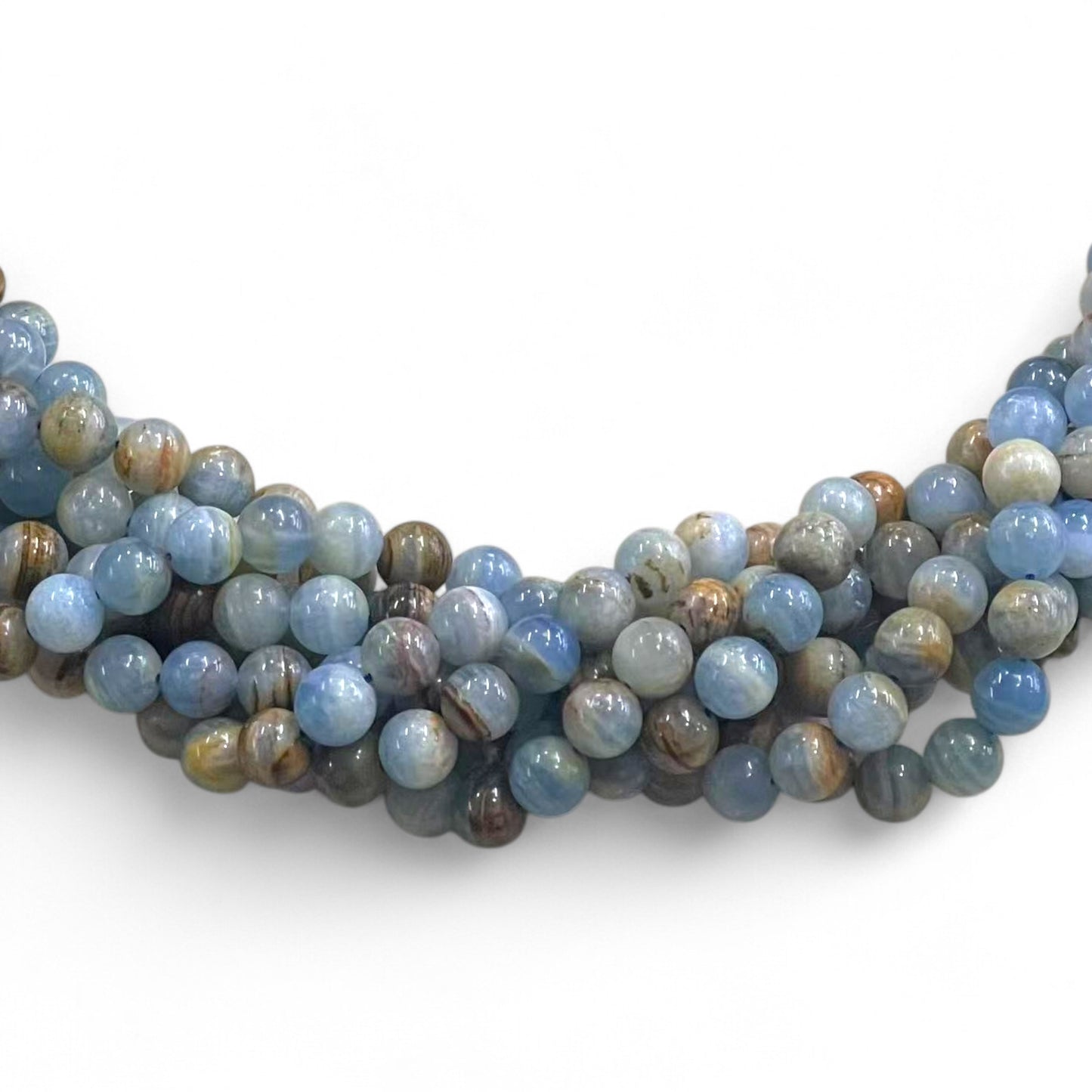 Lemurian Aquatine aka Blue Calcite, Blue Onyx, Round