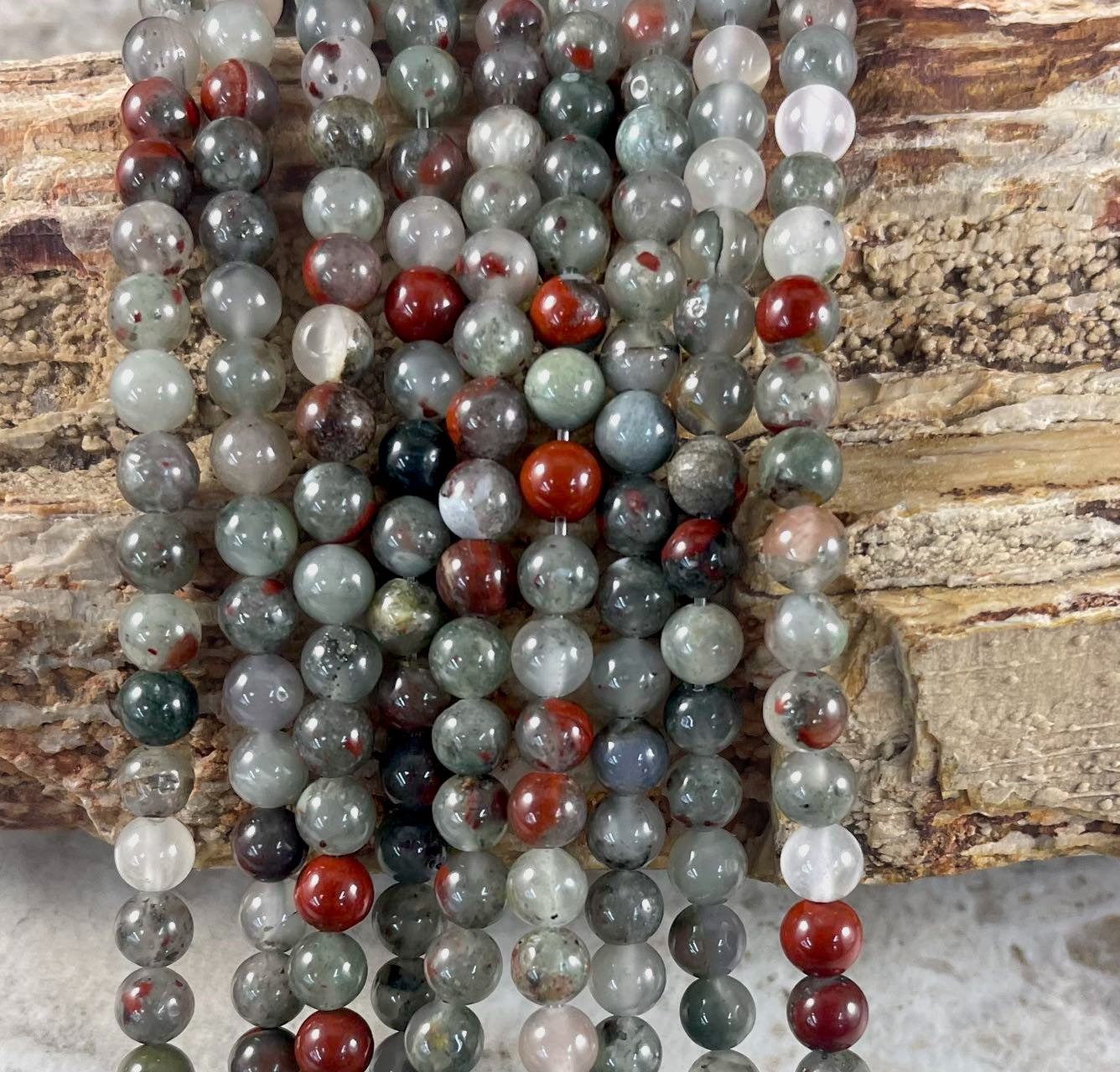 African Bloodstone Round 6mm 8mm