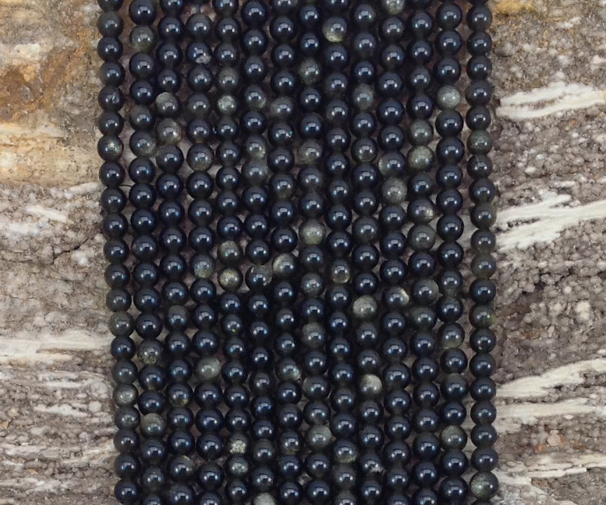 Golden Obsidian Round