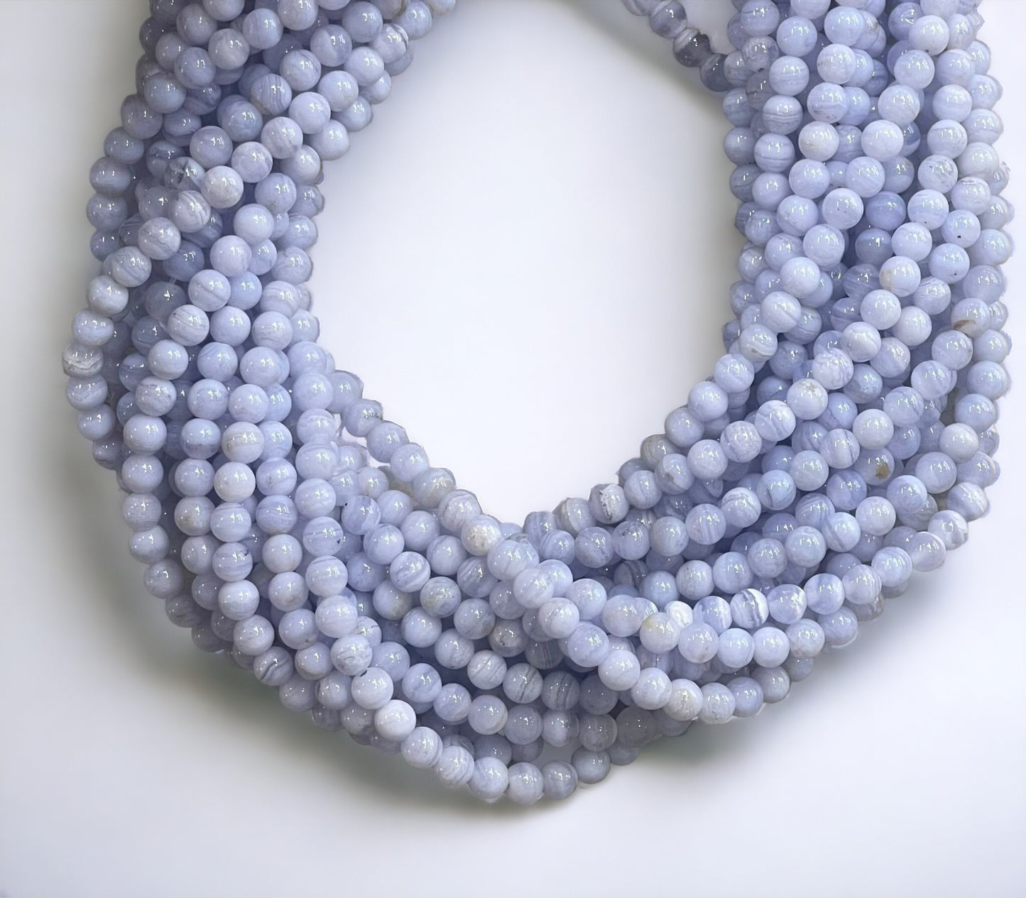 Blue Lace Agate Round 3mm 6mm