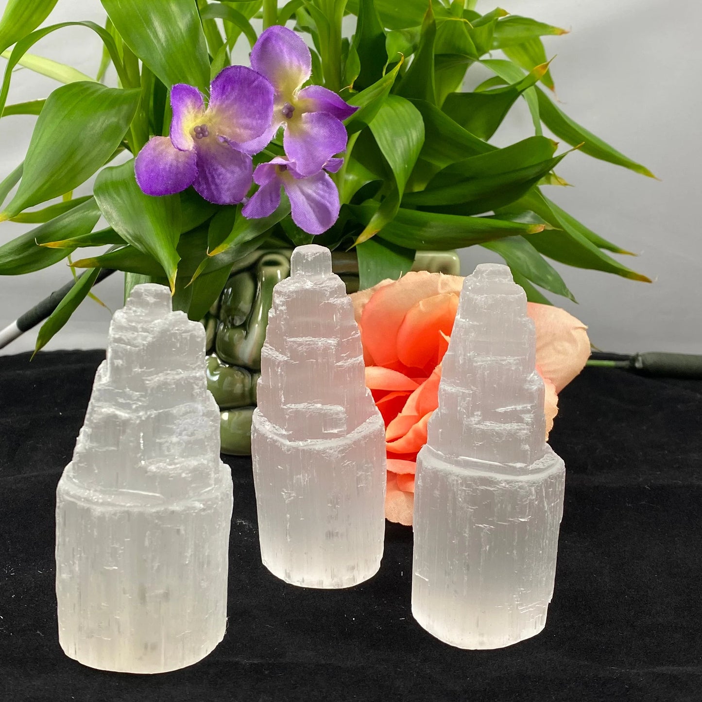 Selenite Iceberg Tower, Skyscraper, Mountain 4in / 10cm Tall (1 pc)