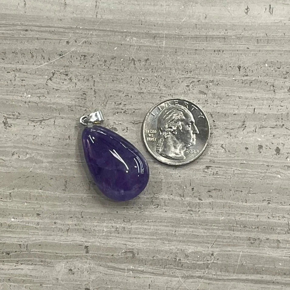 Amethyst 18x30mm Teardrop Pendant