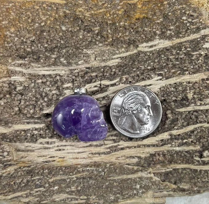 Skull Head, Gemstone Pendant, 20x42mm (1pc)