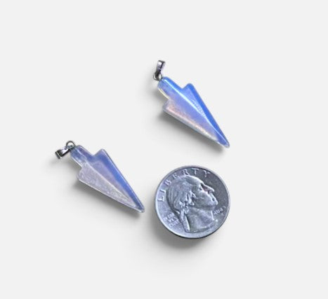 Opalite, Arrowhead Pendant, 13x29mm