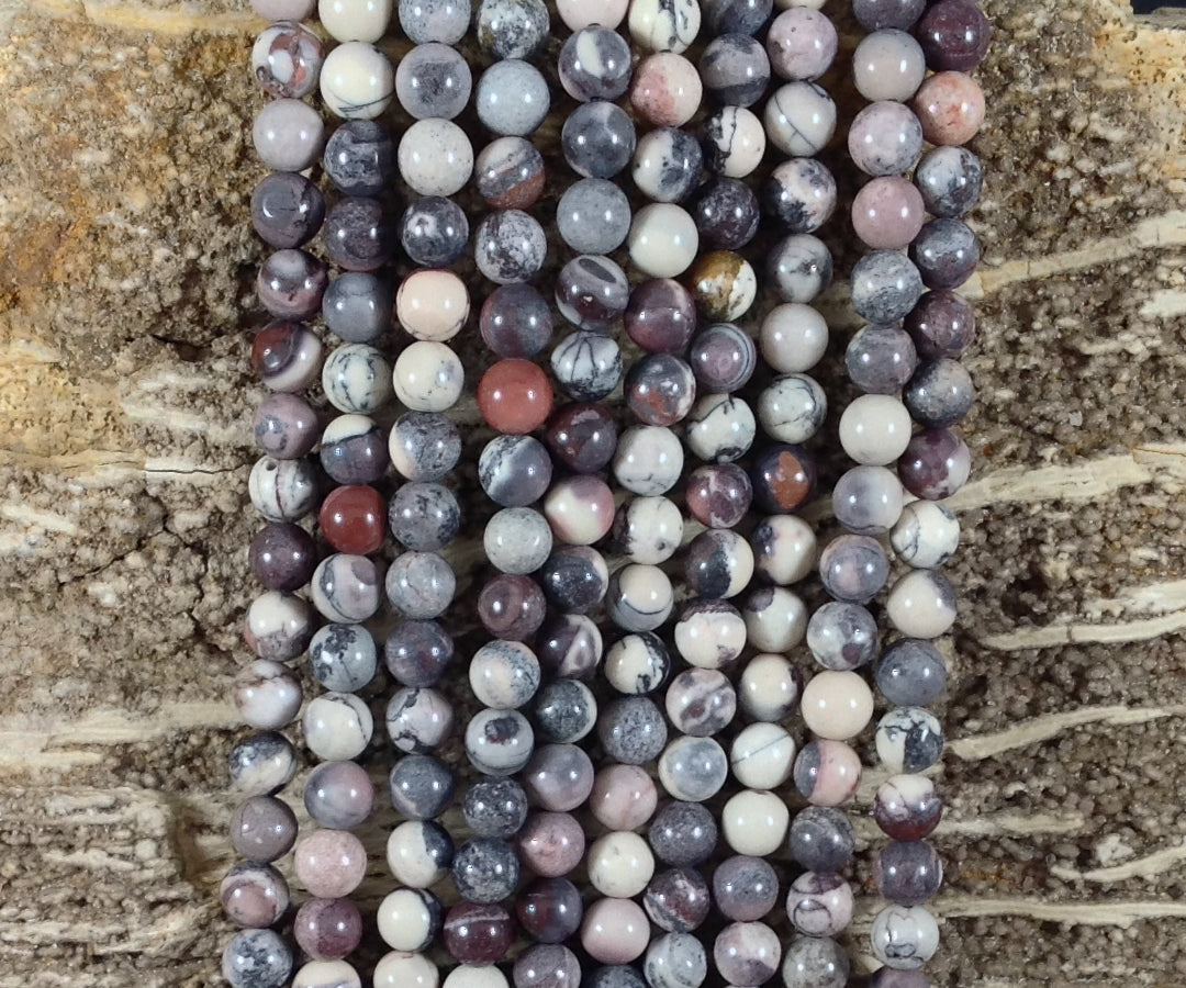 Porcelain Jasper Round 6mm 8mm