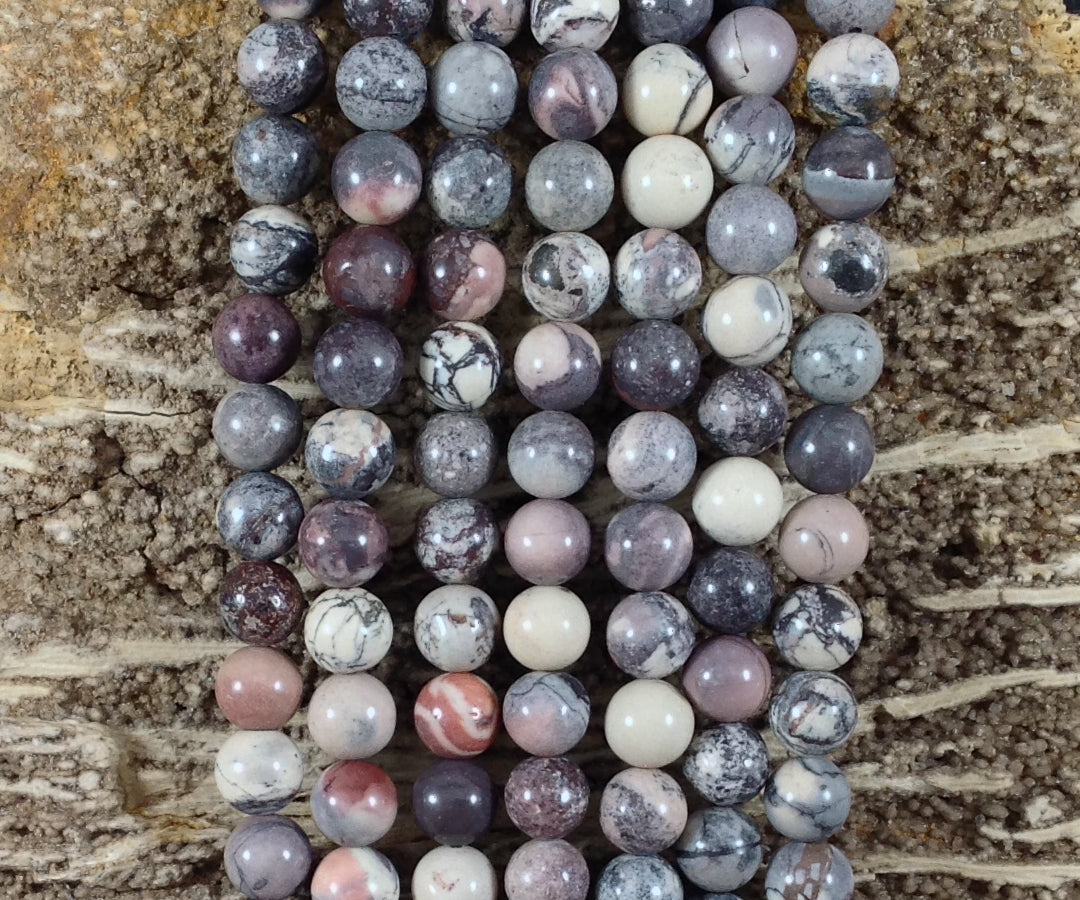Porcelain Jasper Round 6mm 8mm