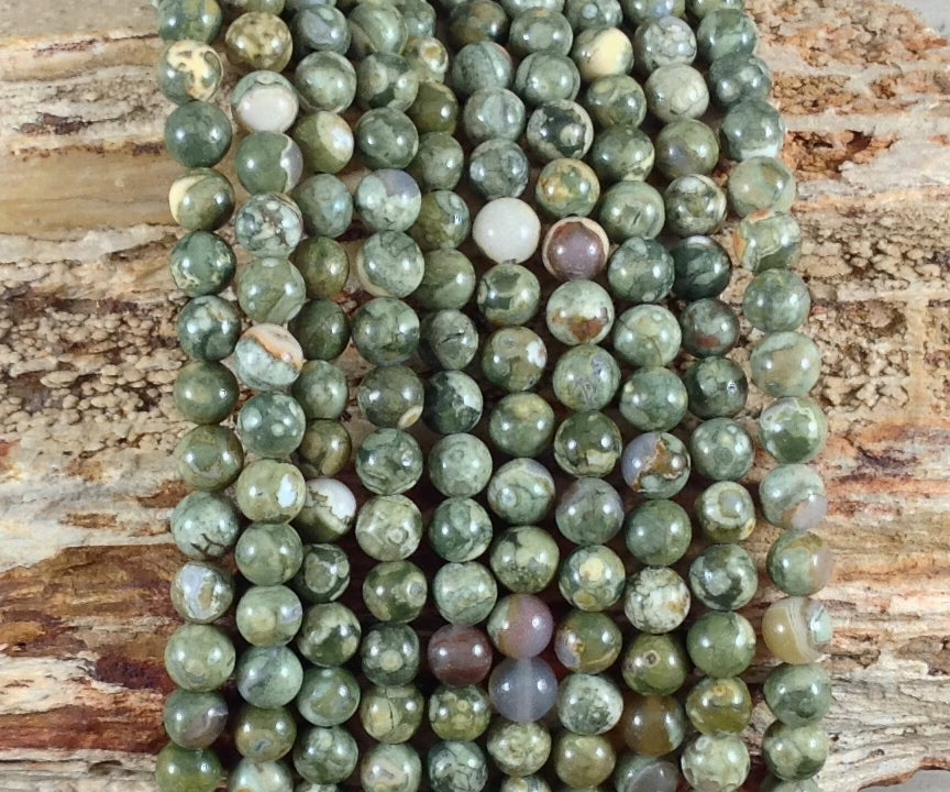 Green Rhyolite aka Rainforest Jasper Round
