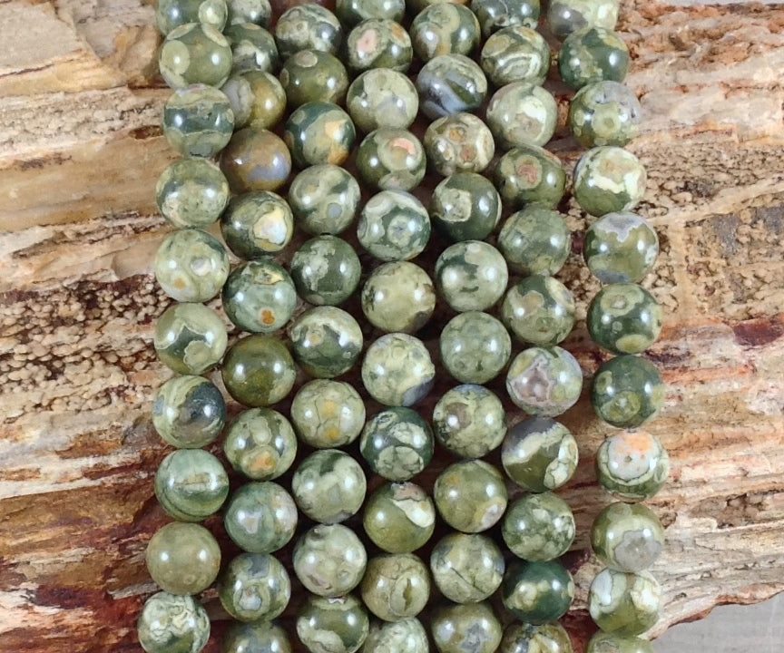 Green Rhyolite aka Rainforest Jasper Round