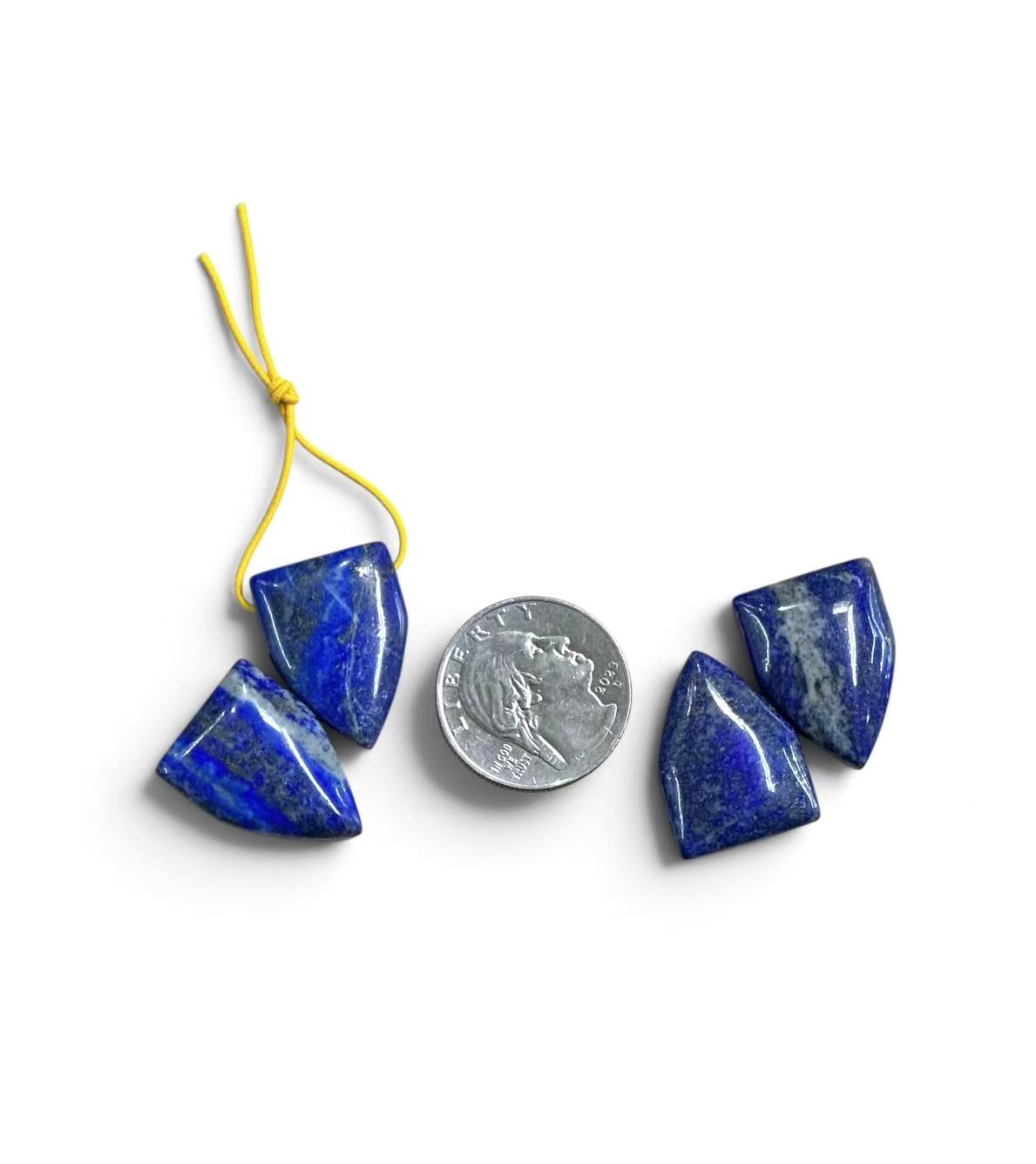 Natural Lapis Shield Shape Pendant 18x24mm