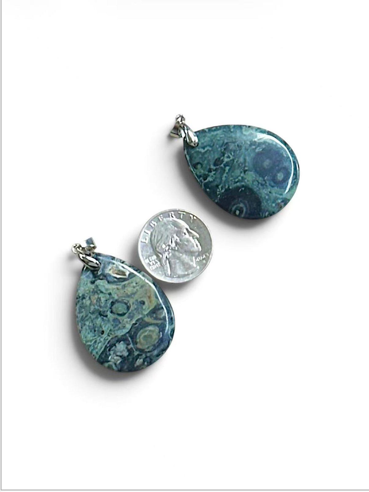 Kambaba Jasper Teardrop Shape Pendant 30x40mm