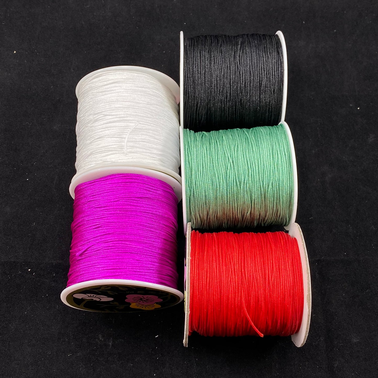 Nylon String, Chinese Knotting String, 10 Color, 320 ft. Long, 0.8mm Thick (Per Roll)