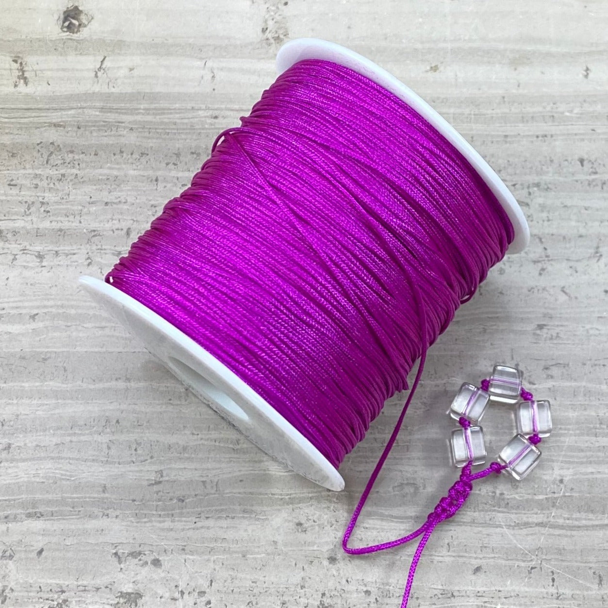 Nylon String, Chinese Knotting String, 10 Color, 320 ft. Long, 0.8mm Thick (Per Roll)