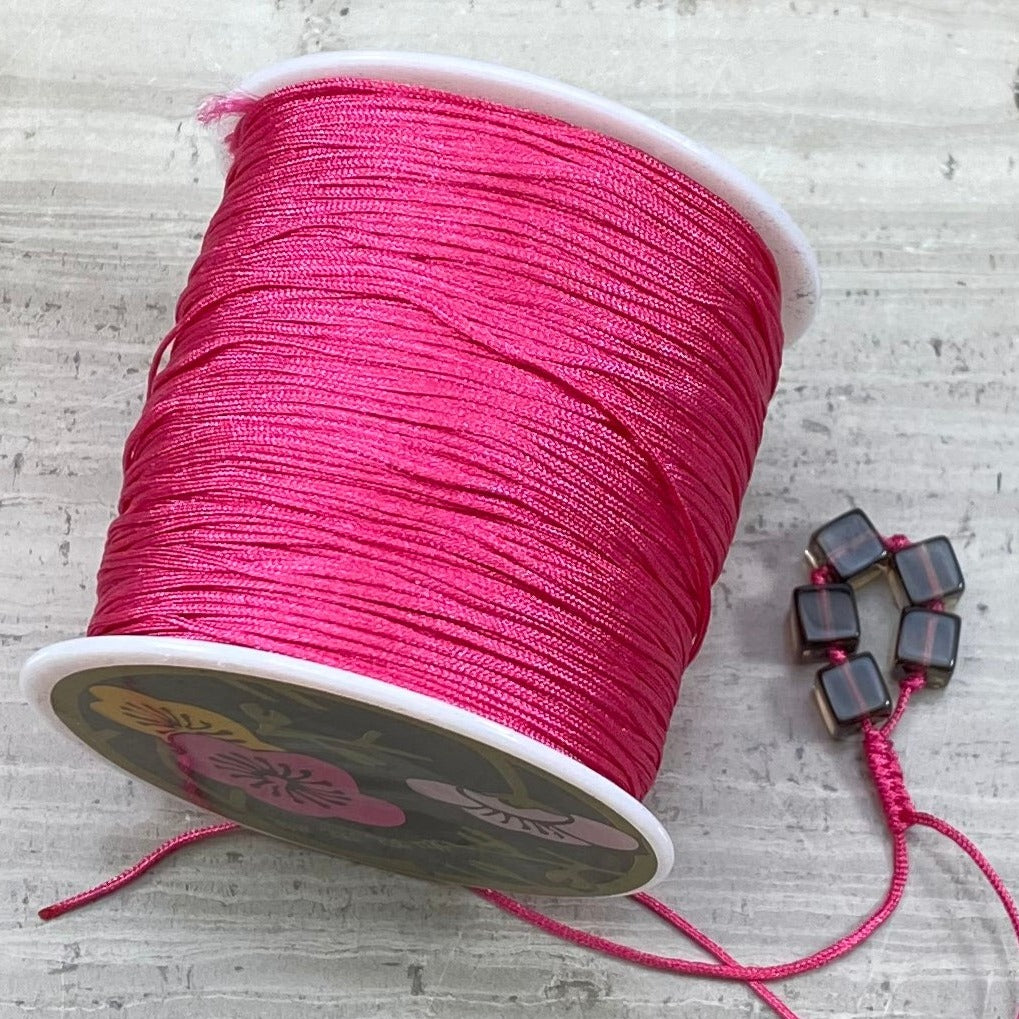 Nylon String, Chinese Knotting String, 10 Color, 320 ft. Long, 0.8mm Thick (Per Roll)