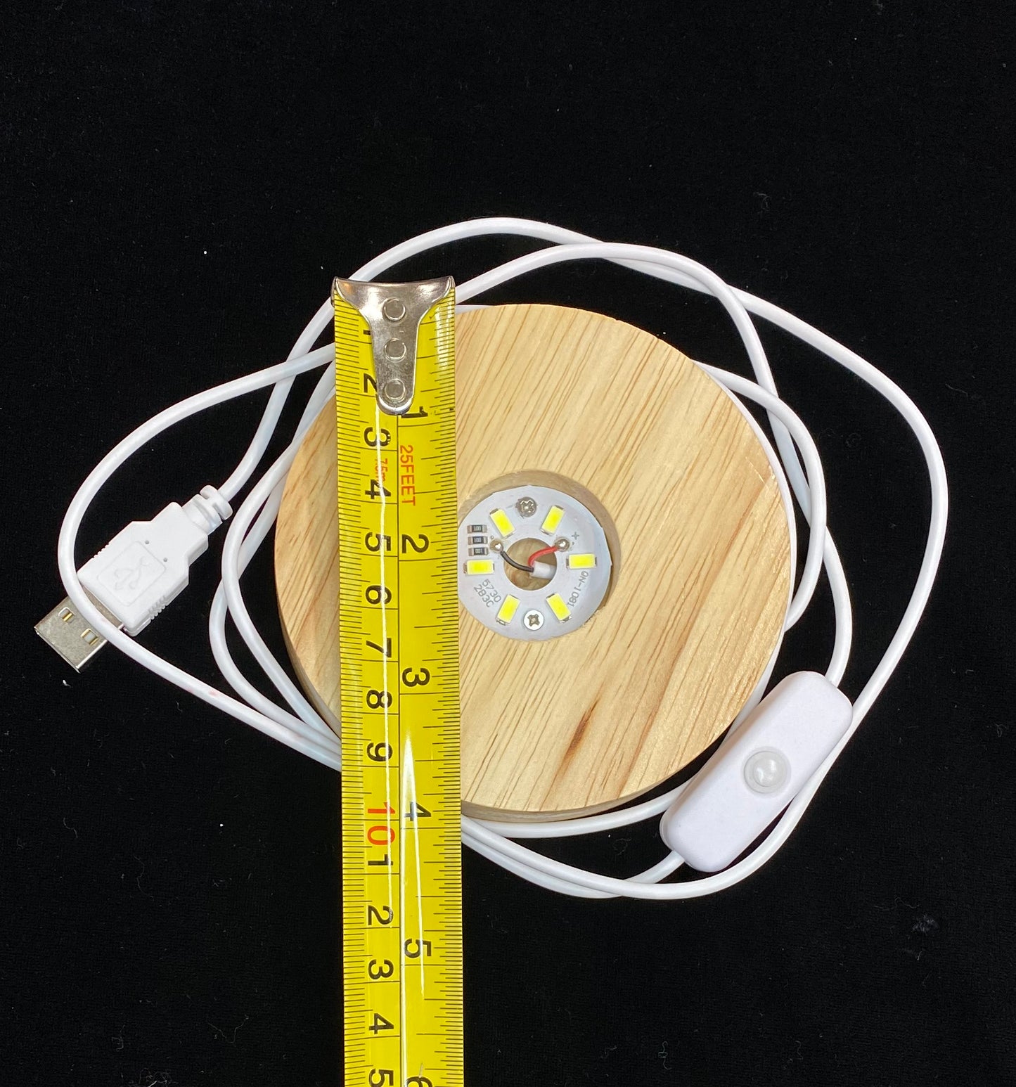 LED Light Stand w/ USB Head 4inch Base, (White/ Rainbow Color)