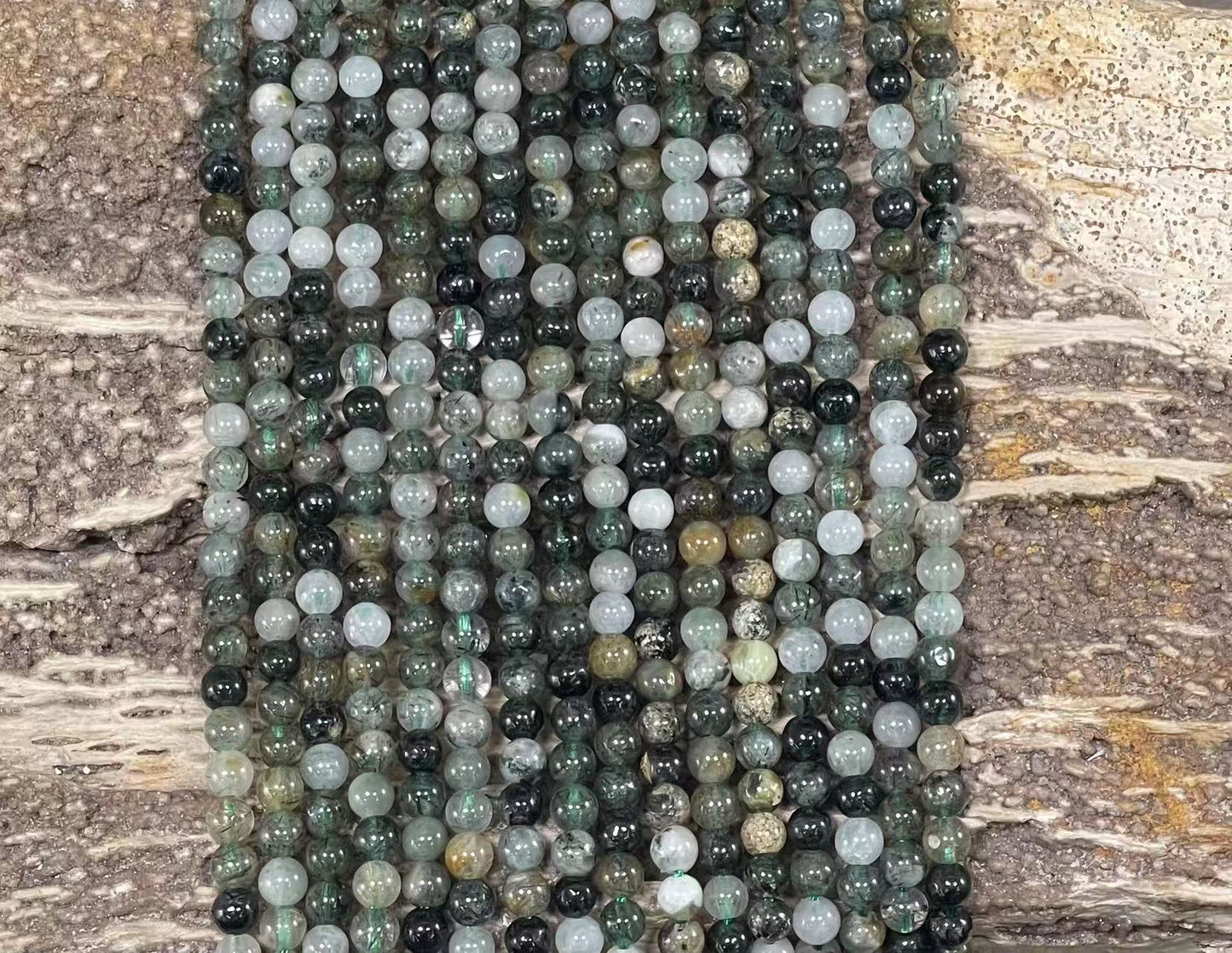 Green Rutilated Quartz Round