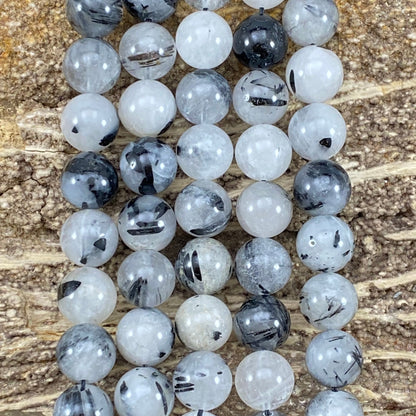 Black Rutilated Quartz Round