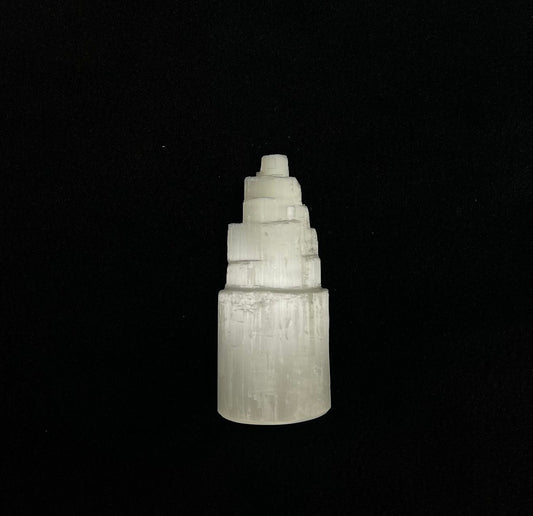 Selenite Iceberg Tower, Skyscraper, Mountain 4in / 10cm Tall (1 pc)