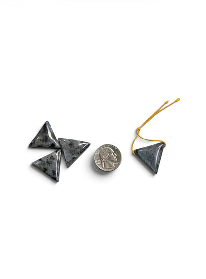 Larvikite Triangle Shape Pendant 28x25mm
