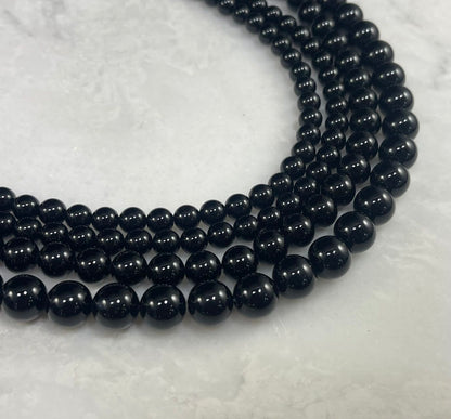 Black Onyx aka Black Agate Round