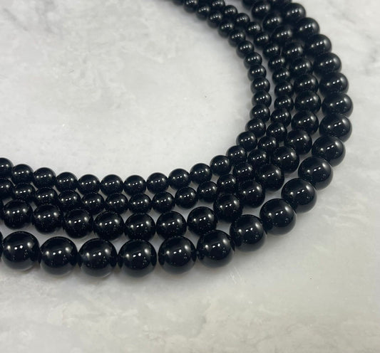 Black Onyx aka Black Agate Round